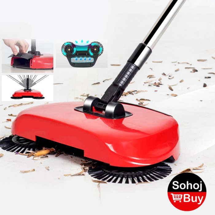 Auto Spin Hand Push Sweeper Floor Duster